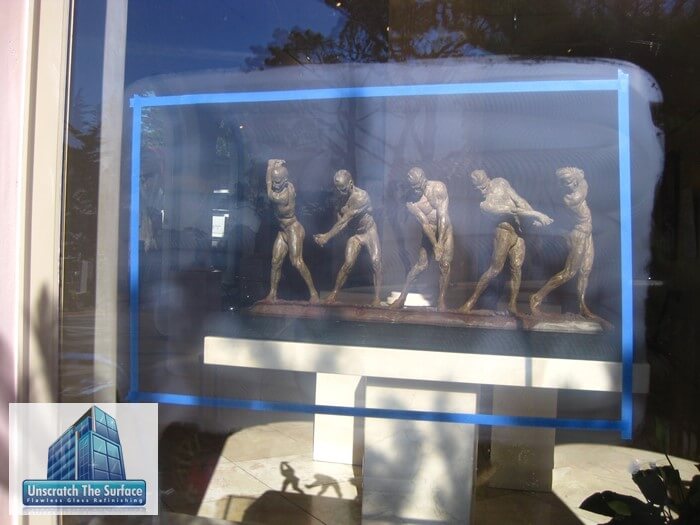 Carmel ca golf sculpture scratched glass repair