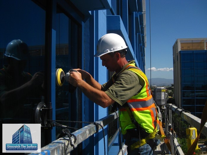 scratched glass repair Disney hotel